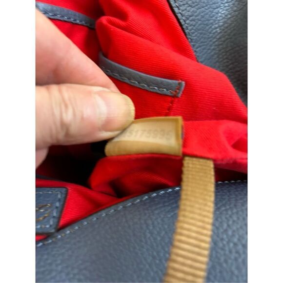 Dooney & Bourke Belvedere & Dust bag gold hook blue leather shoulder bag purse ( - Picture 16 of 16